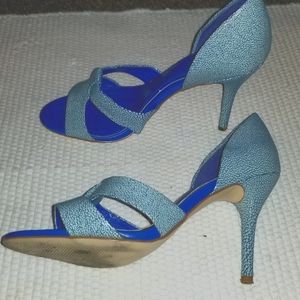 Sz 8 Calvin Klein light blue heels